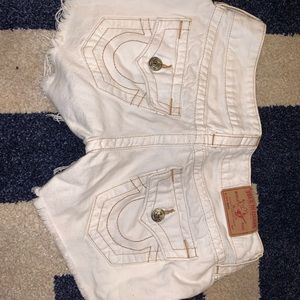 True religion white denim jeans